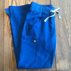 FIGS Royal Blue Cargo Scrub Pants
